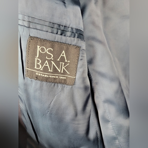 Jos A Bank Blazer Mens 40L Wool Navy Blue Suit Jacket Sport Coat‎ - Picture 11 of 16